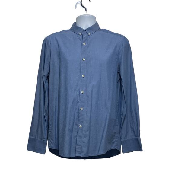 Theory Layton Button Down Shirt Blue Large - Picture 1 of 5